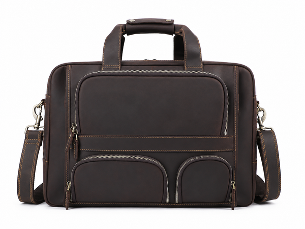 Business Travel Leather Briefcase