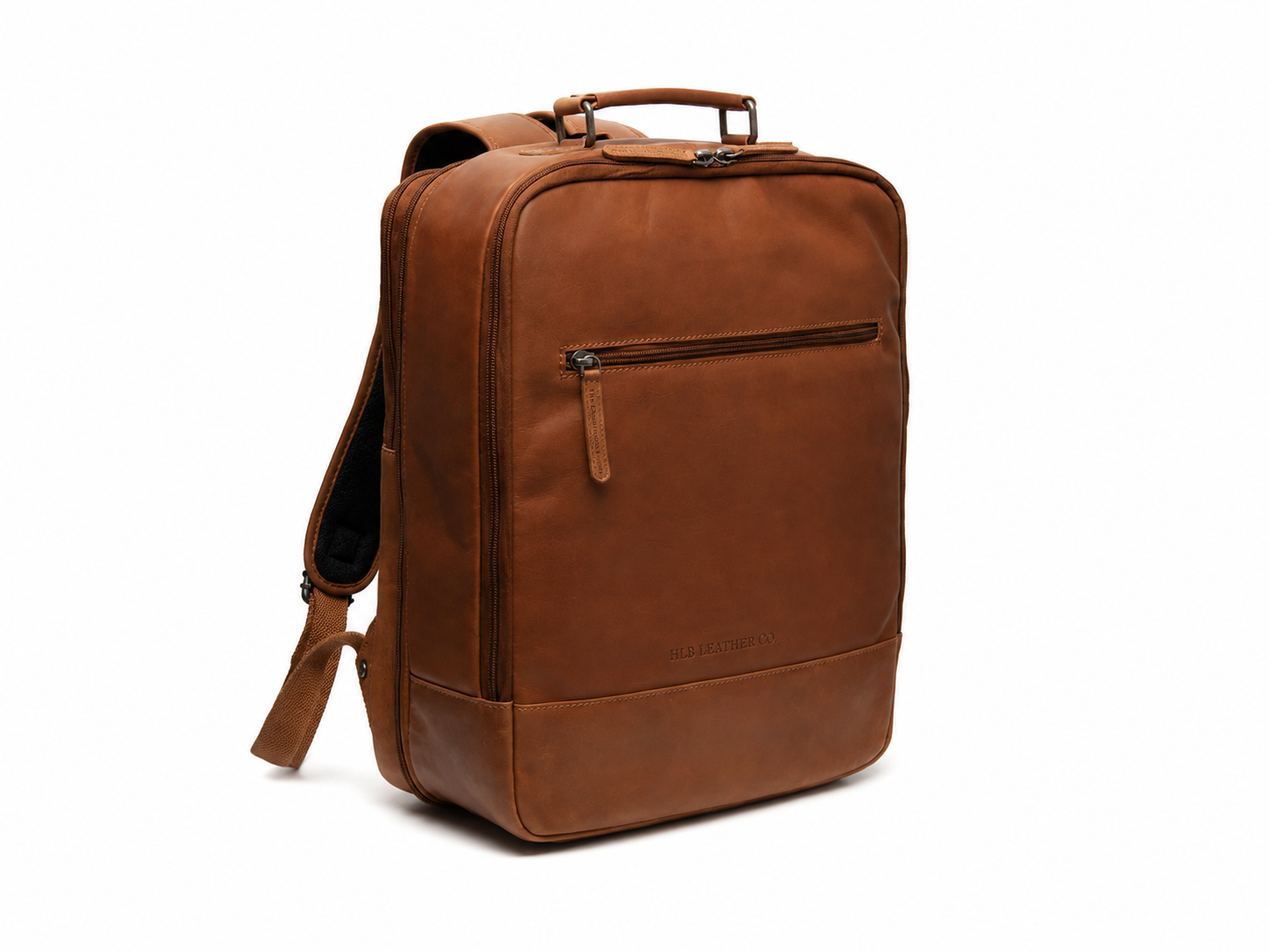 Leather Travel Backpack Cognac Jamaica