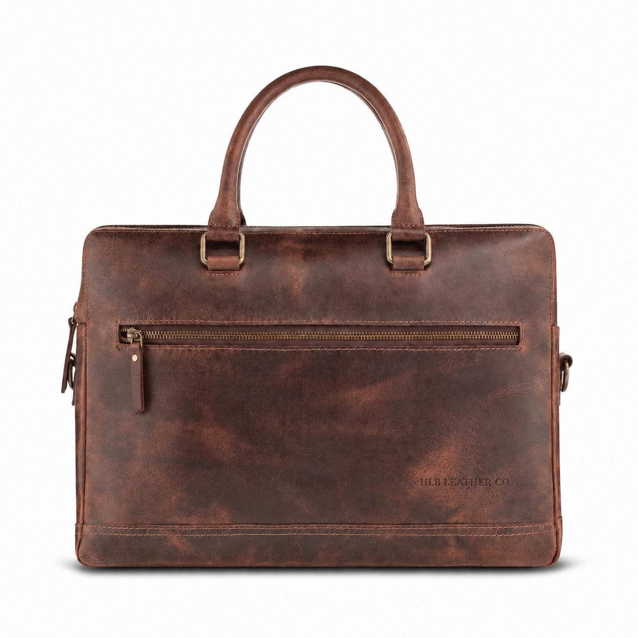 Indigo Buffalo Leather Briefcase