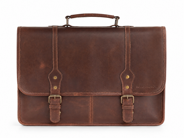 Full-Grain Buffalo Leather Messenger Bag