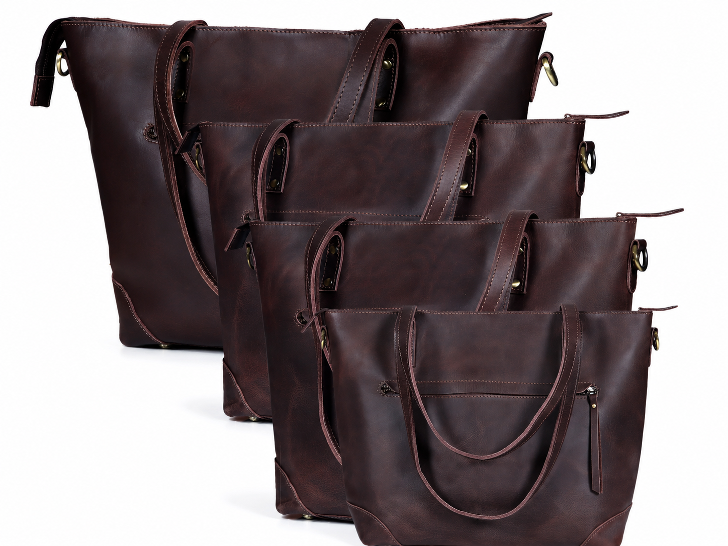 Buffalo Leather Tote Bag - Brown