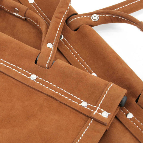 Premium Suede Leather Firewood Carrier