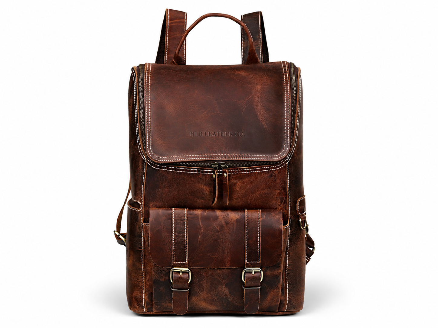 DLC Buffalo Leather Backpack - Brown