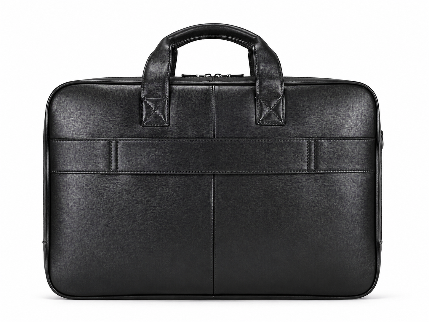 Large-Capacity Full-Grain Leather 17-Inch Laptop Briefcase