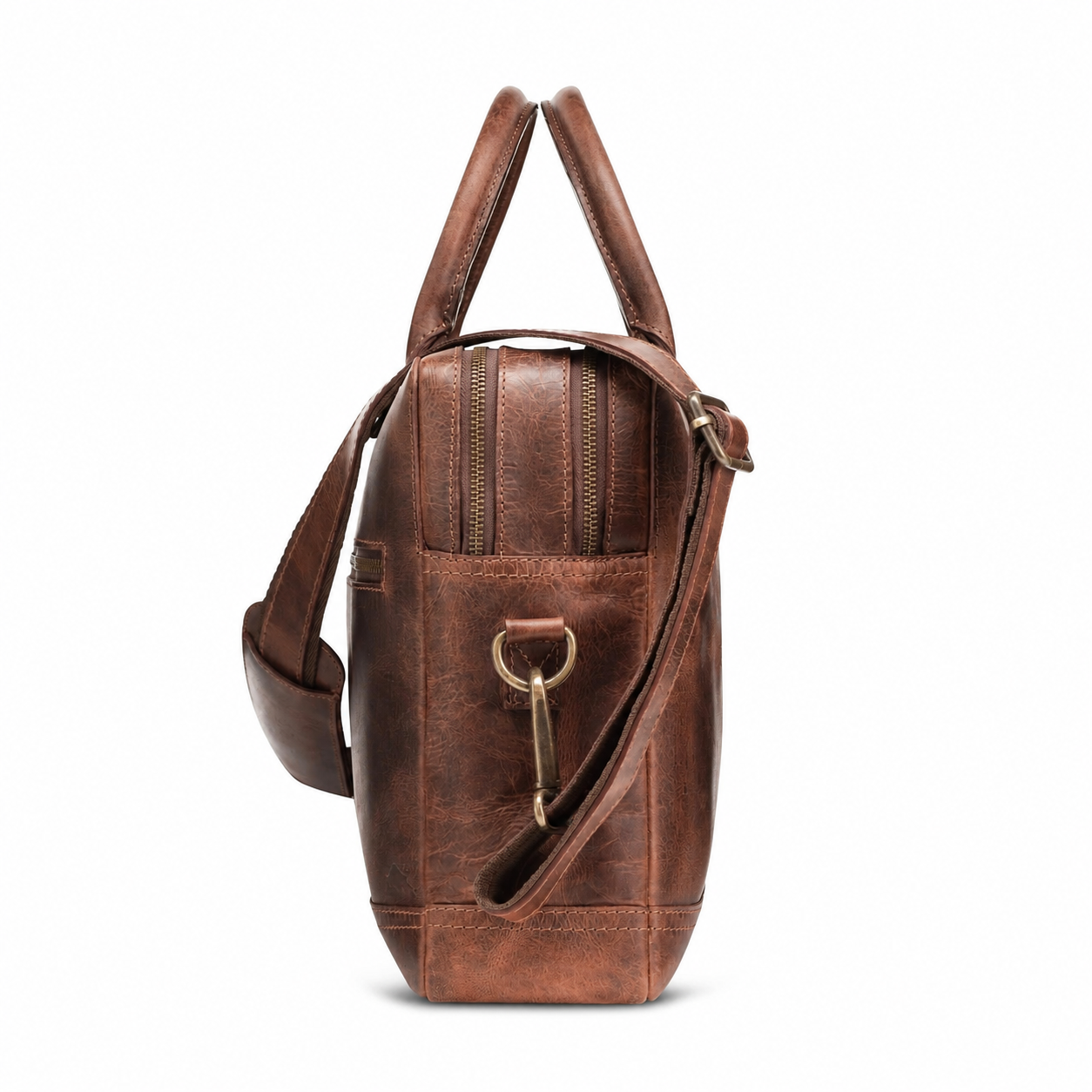 Indigo Buffalo Leather Briefcase