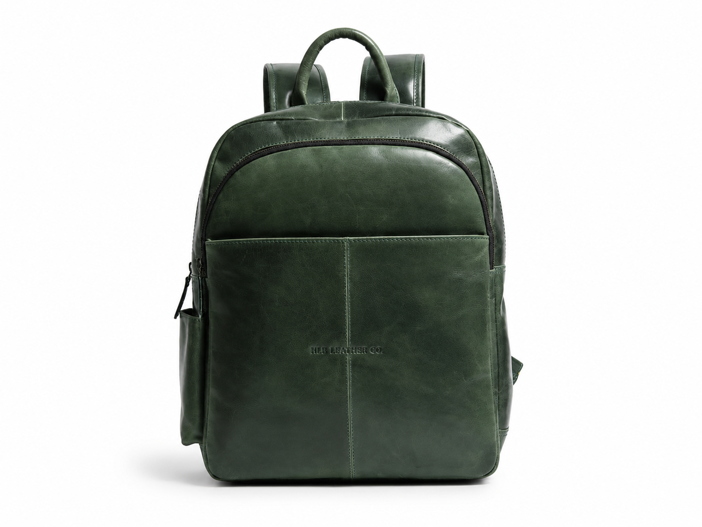 Luxury Italian Leather Backpack, Green