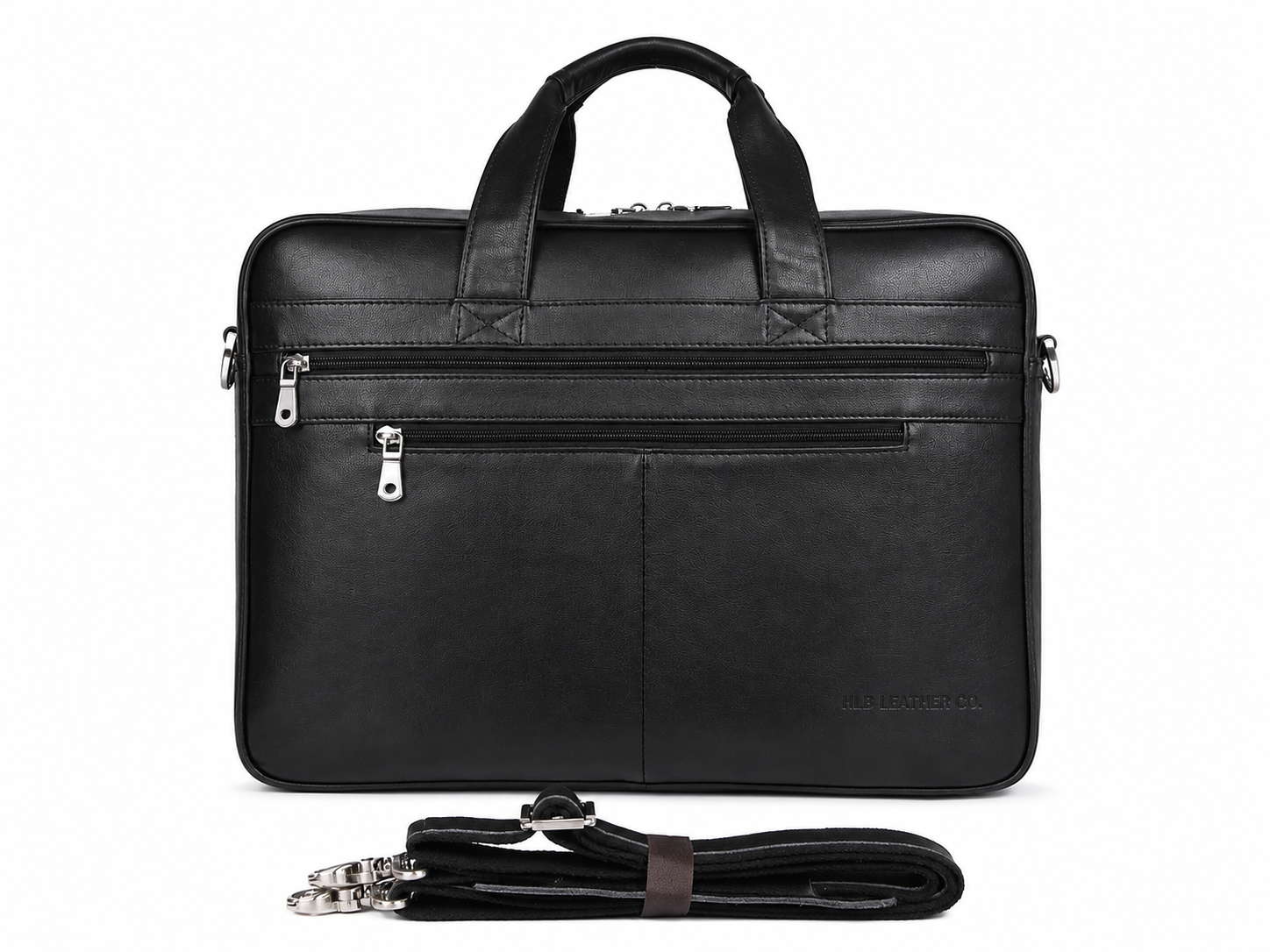 Full-Grain Leather 17-Inch Laptop Briefcase