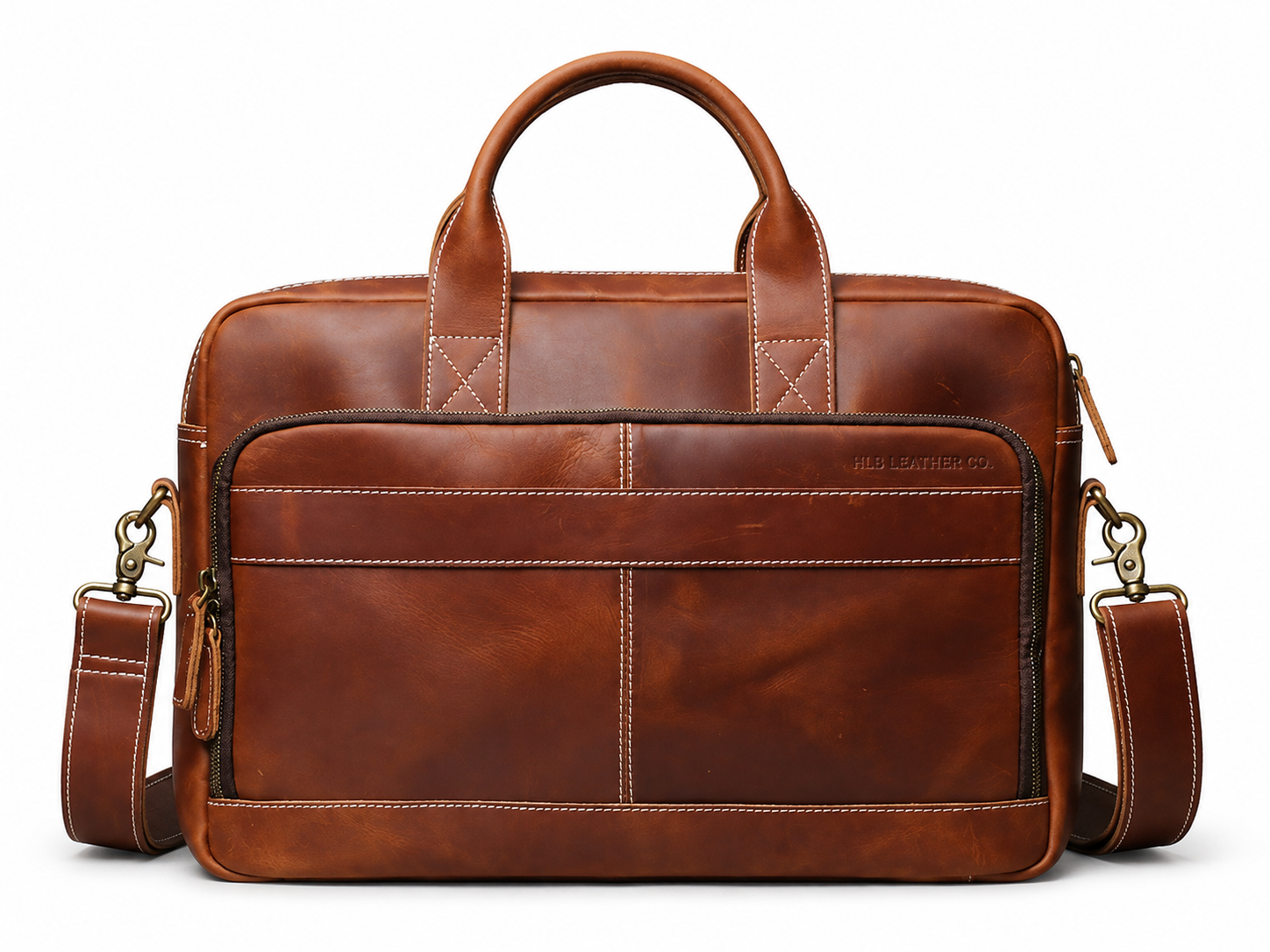Handmade Full-Grain Leather Laptop Work Briefcase