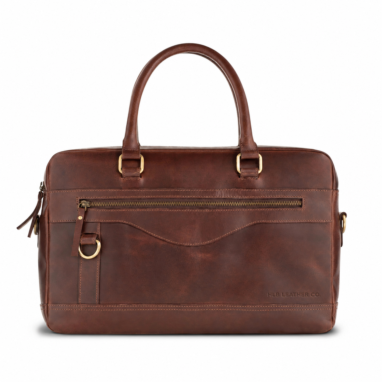 Cobalt Buffalo Leather Briefcase