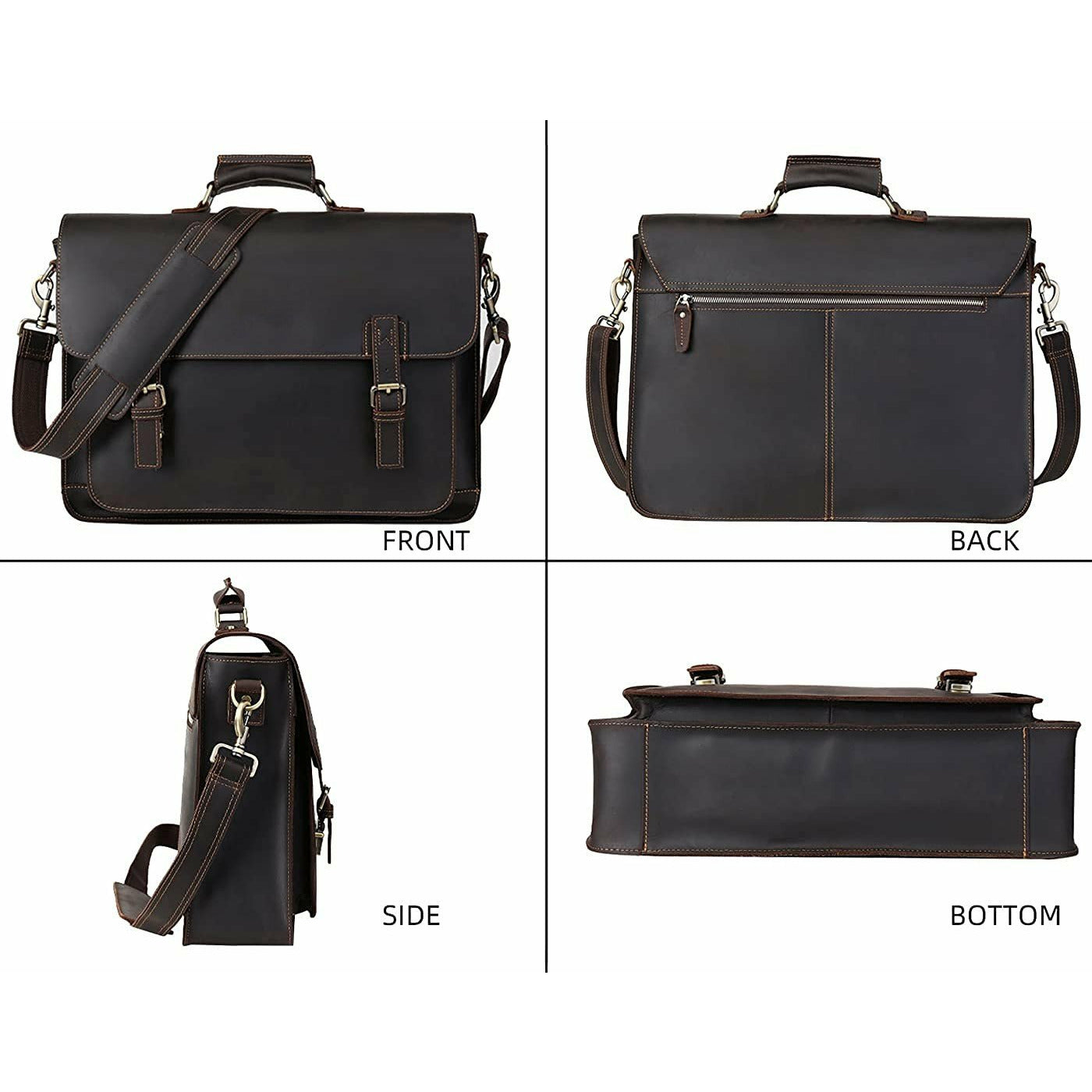Full Grain Leather Business Messenger Bag