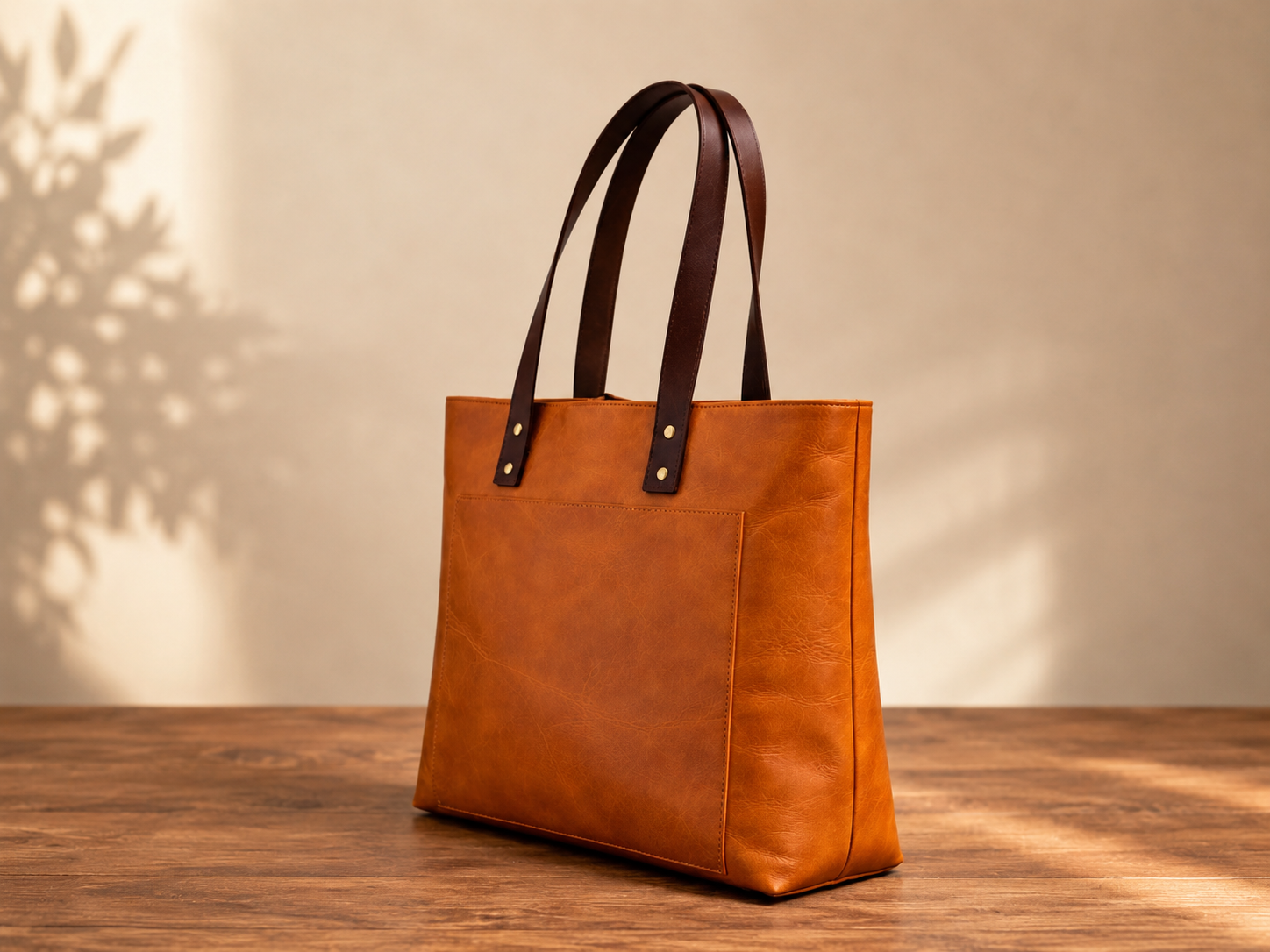 Tan Bella Buffalo Leather Tote Bag