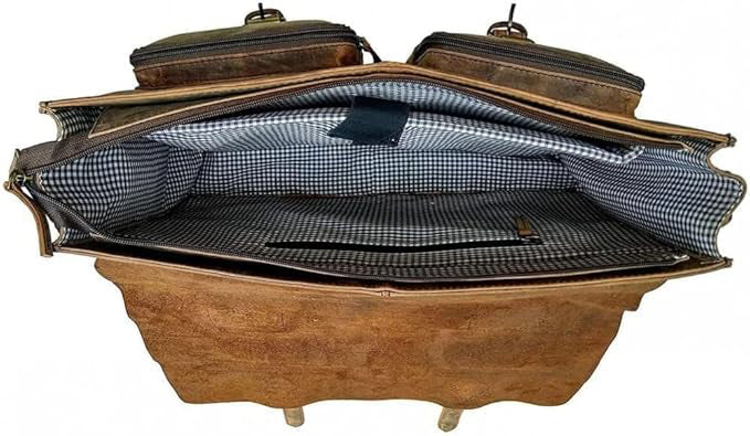 Full-Grain Buffalo Leather Messenger Bag