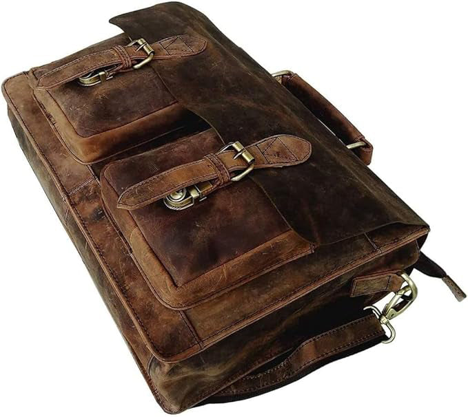 Full-Grain Buffalo Leather Messenger Bag