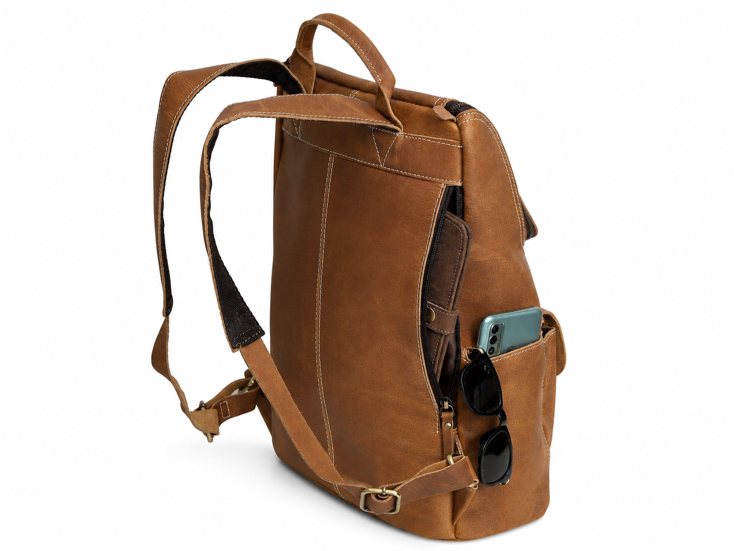DLC Buffalo Leather Backpack - Tan