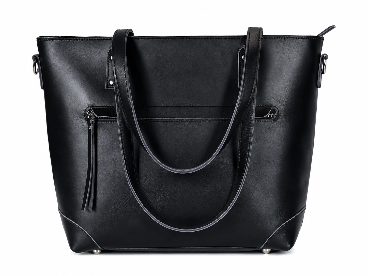 Buffalo Leather Tote Bag - Black