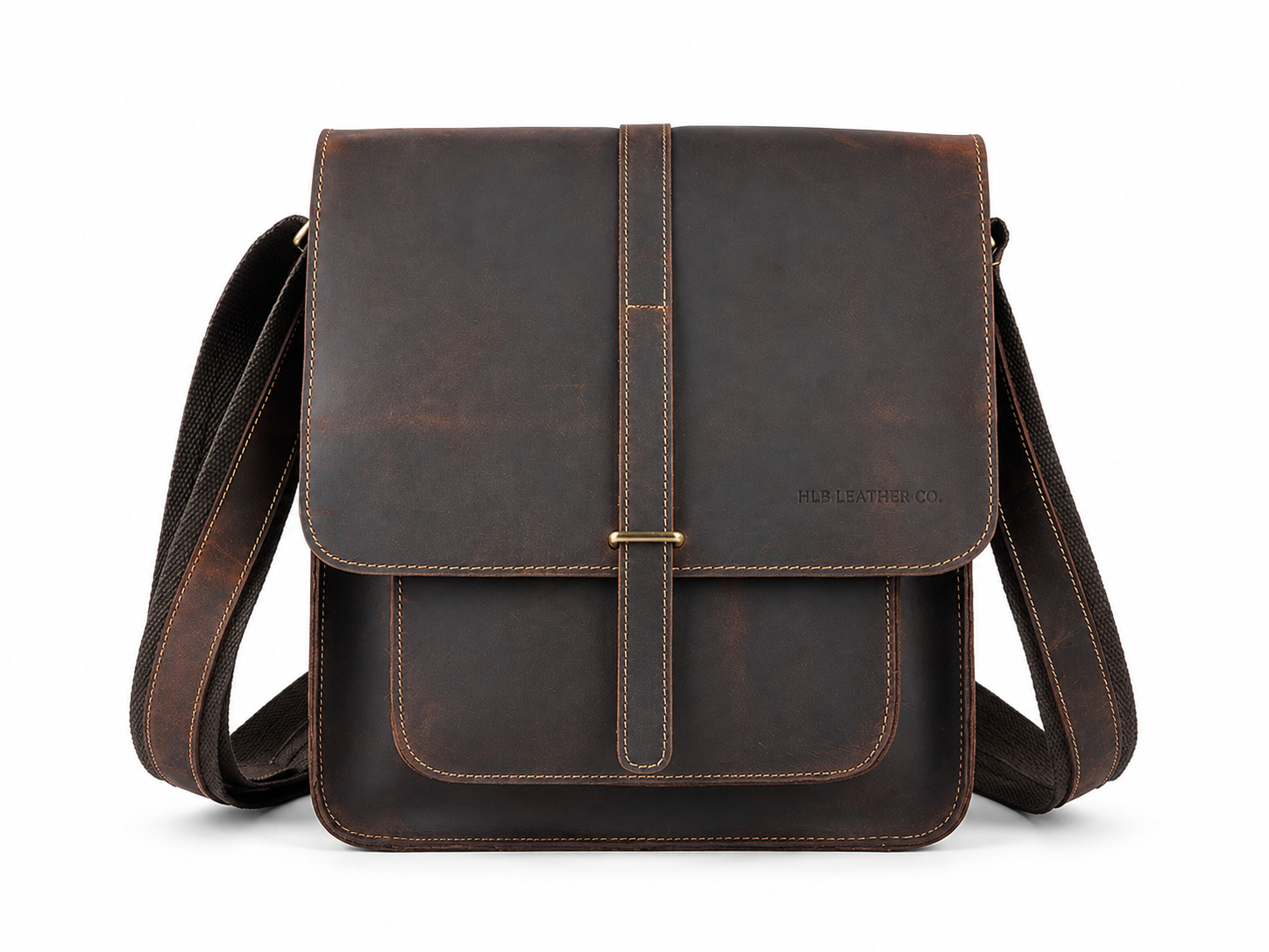 Logan Full-Grain Buffalo Leather Messenger Bag – Vintage Work & Everyday Satchel