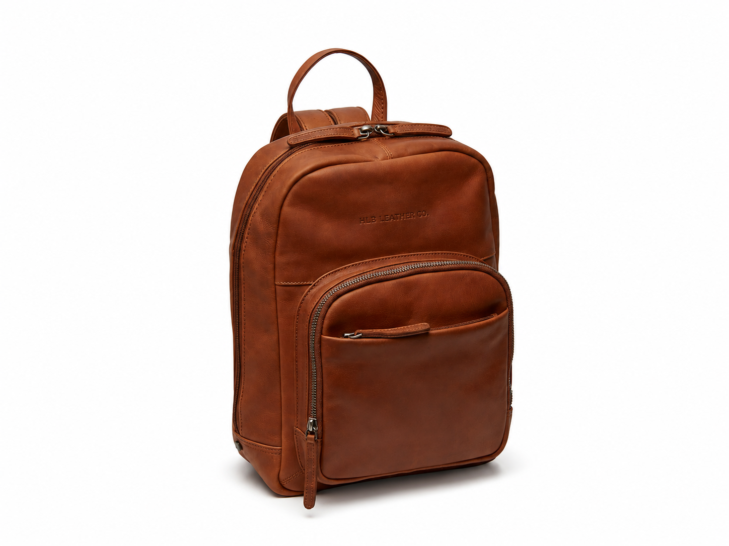 Leather Backpack Cognac Santana
