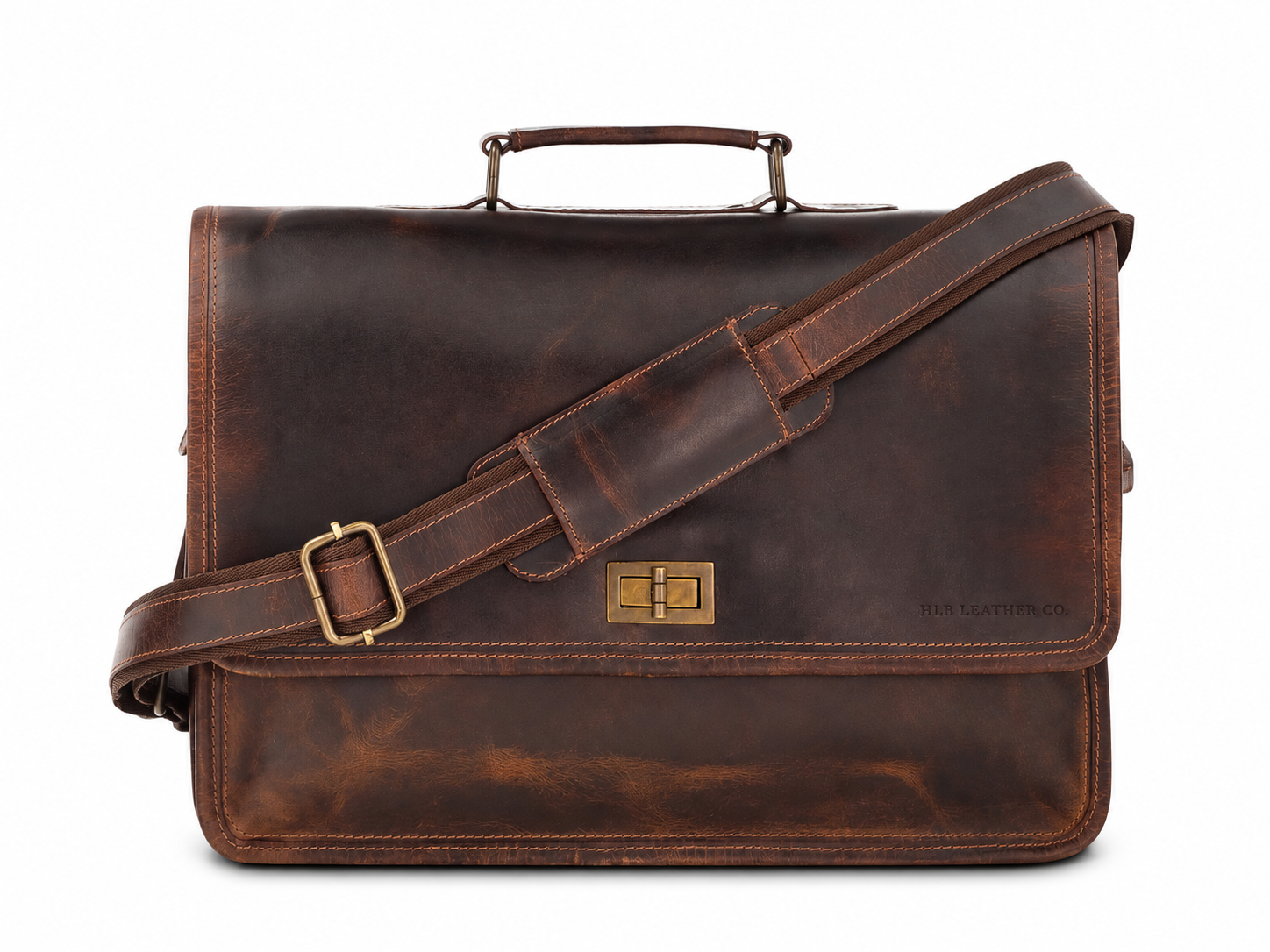 Premium Buffalo Leather Messenger Bag for Men