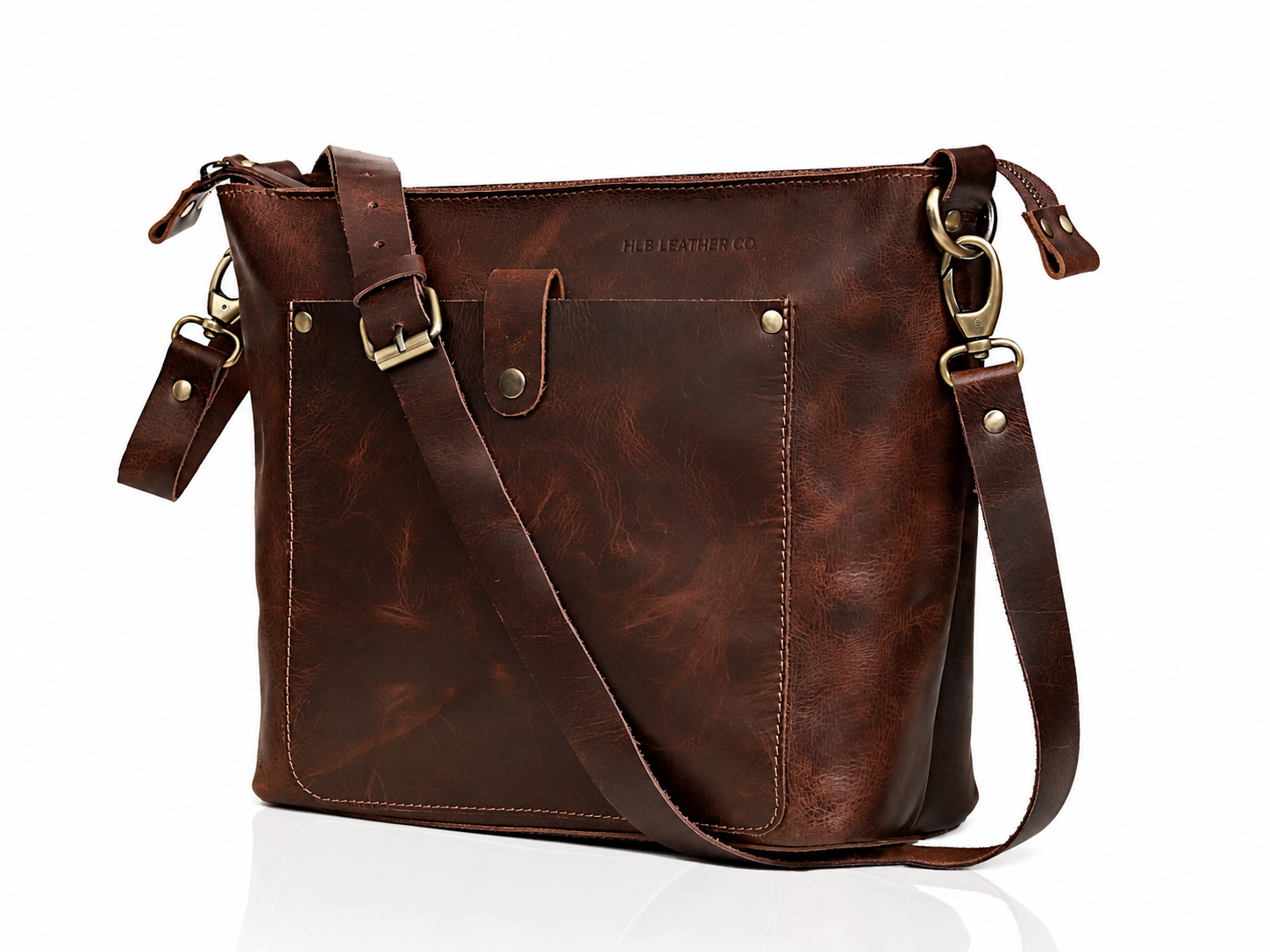 Phoenix Buffalo Leather Tote - Brown