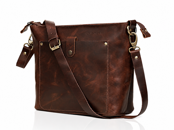 Phoenix Buffalo Leather Tote - Brown