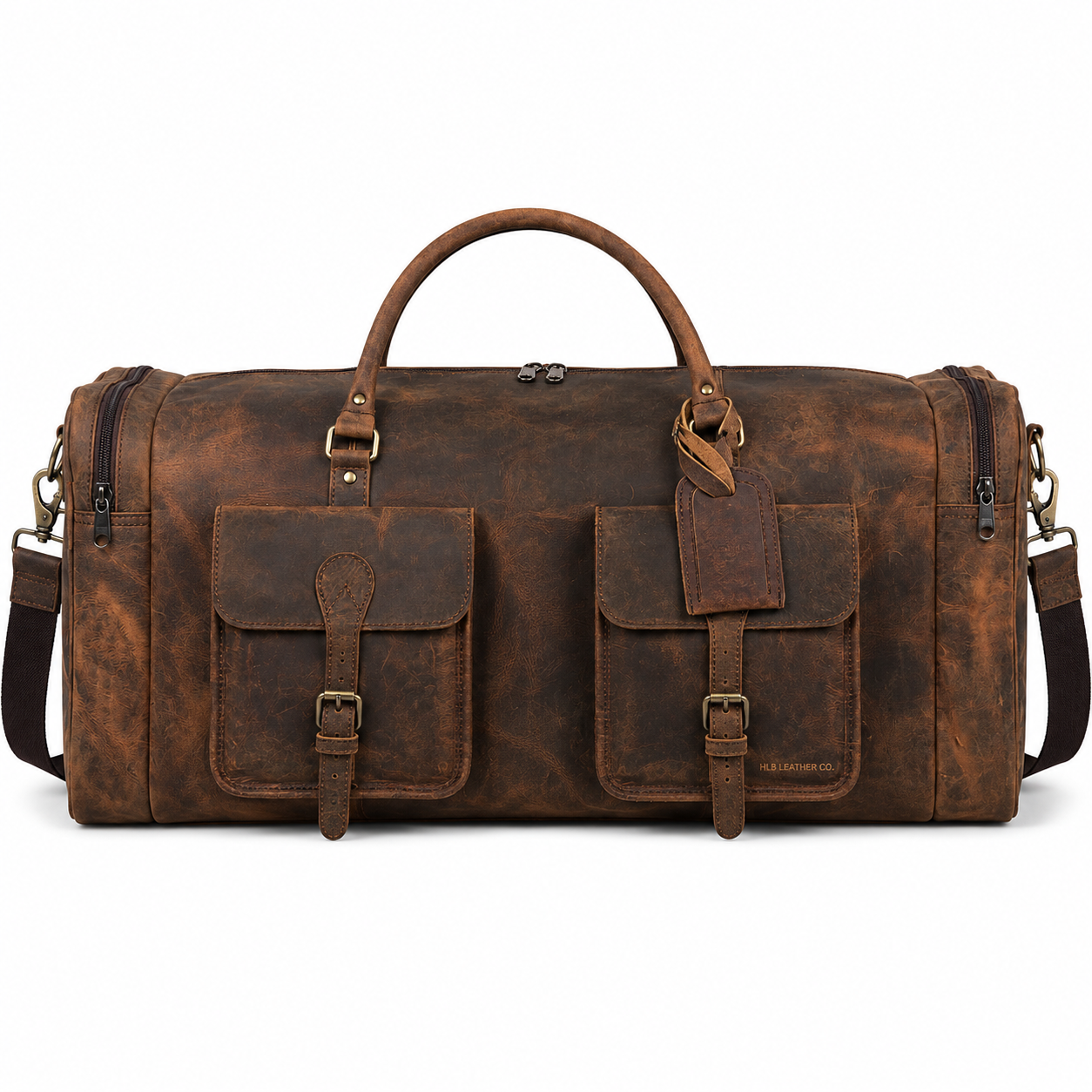Leather Duffel Bag 28-Inch Large Travel Bag - Gym, Sports, Overnight, and Weekender Bag (Buffalo Distressed Tan)