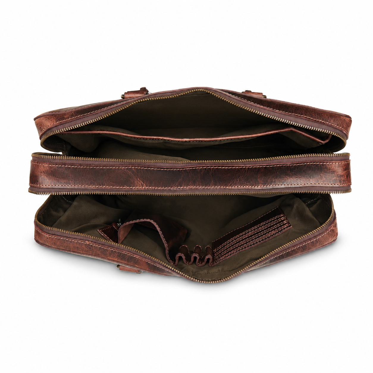 Indigo Buffalo Leather Briefcase