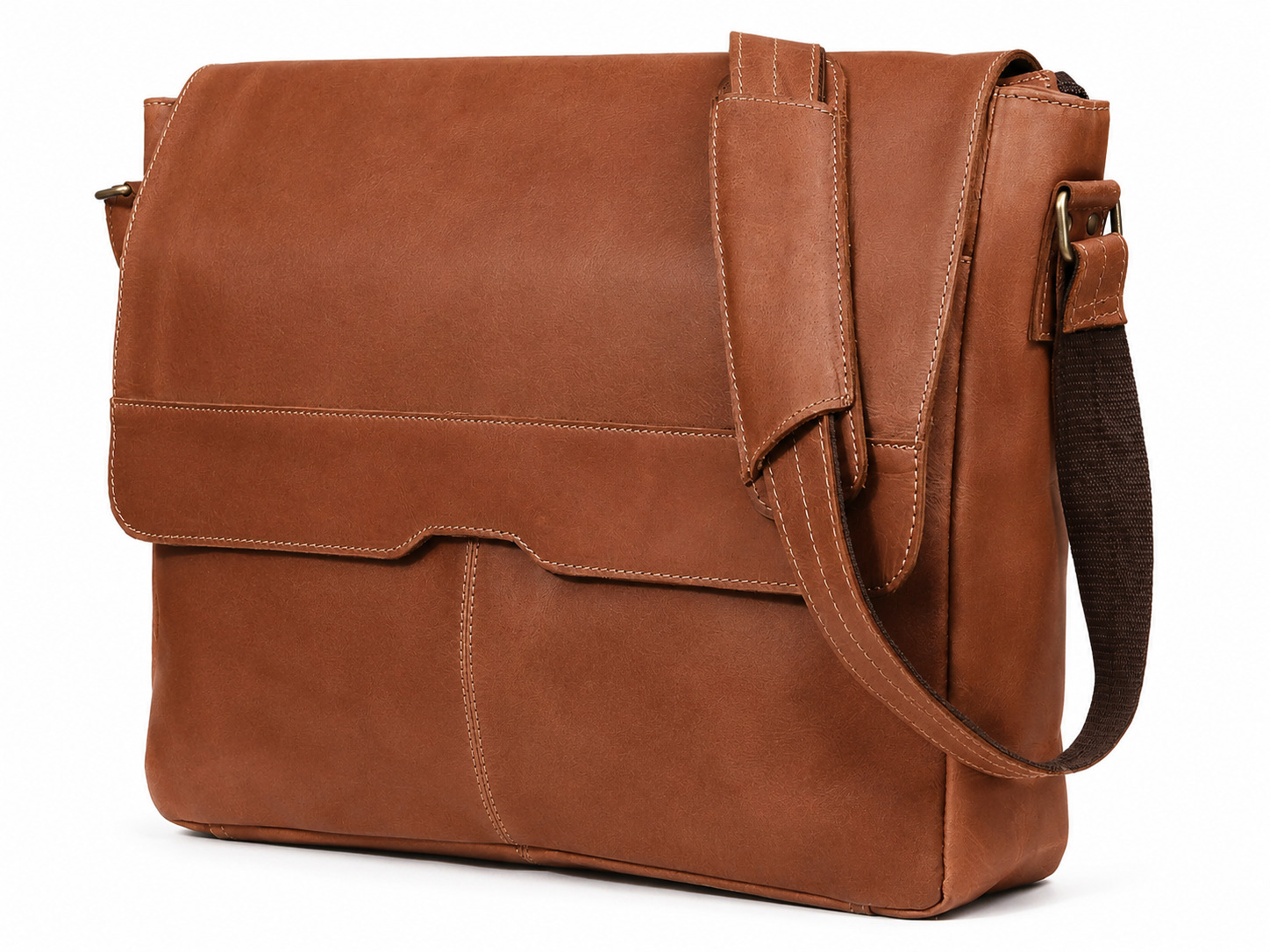 Executive Water Buffalo Leather Messenger Bag