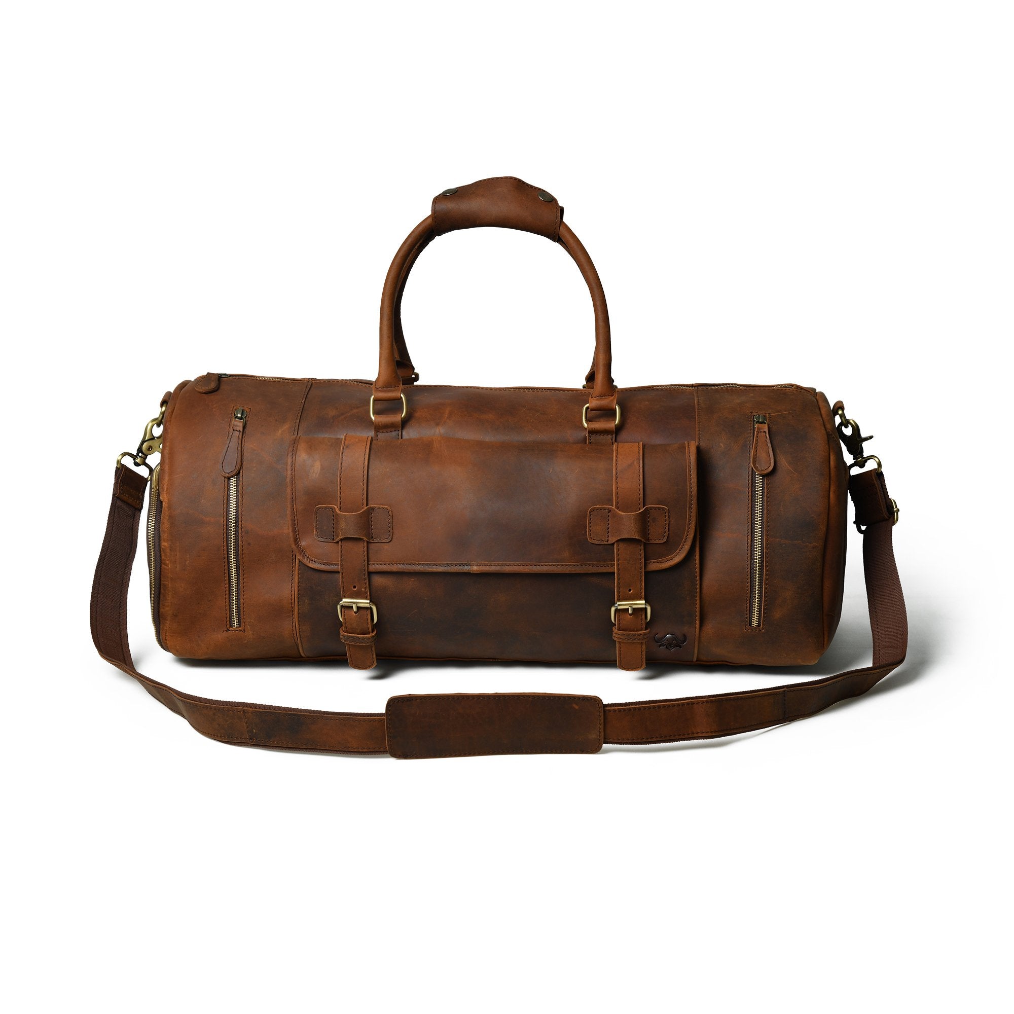 Buffalo Leather Duffel Bag - Myriad Seal