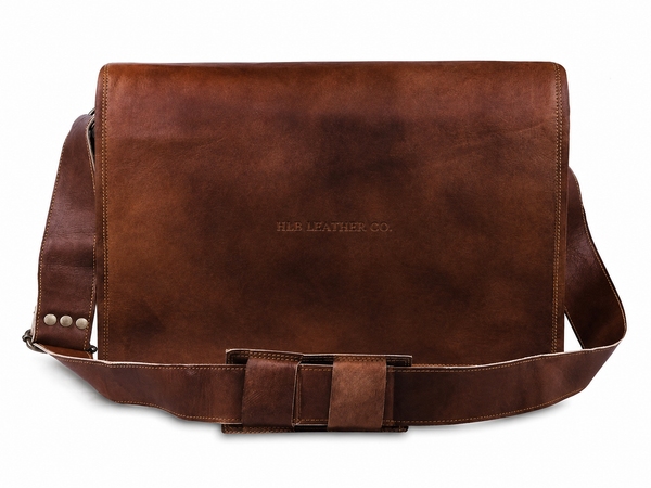 Ridge Men's Leather Messenger Bag – Classic Work & Everyday Satchel