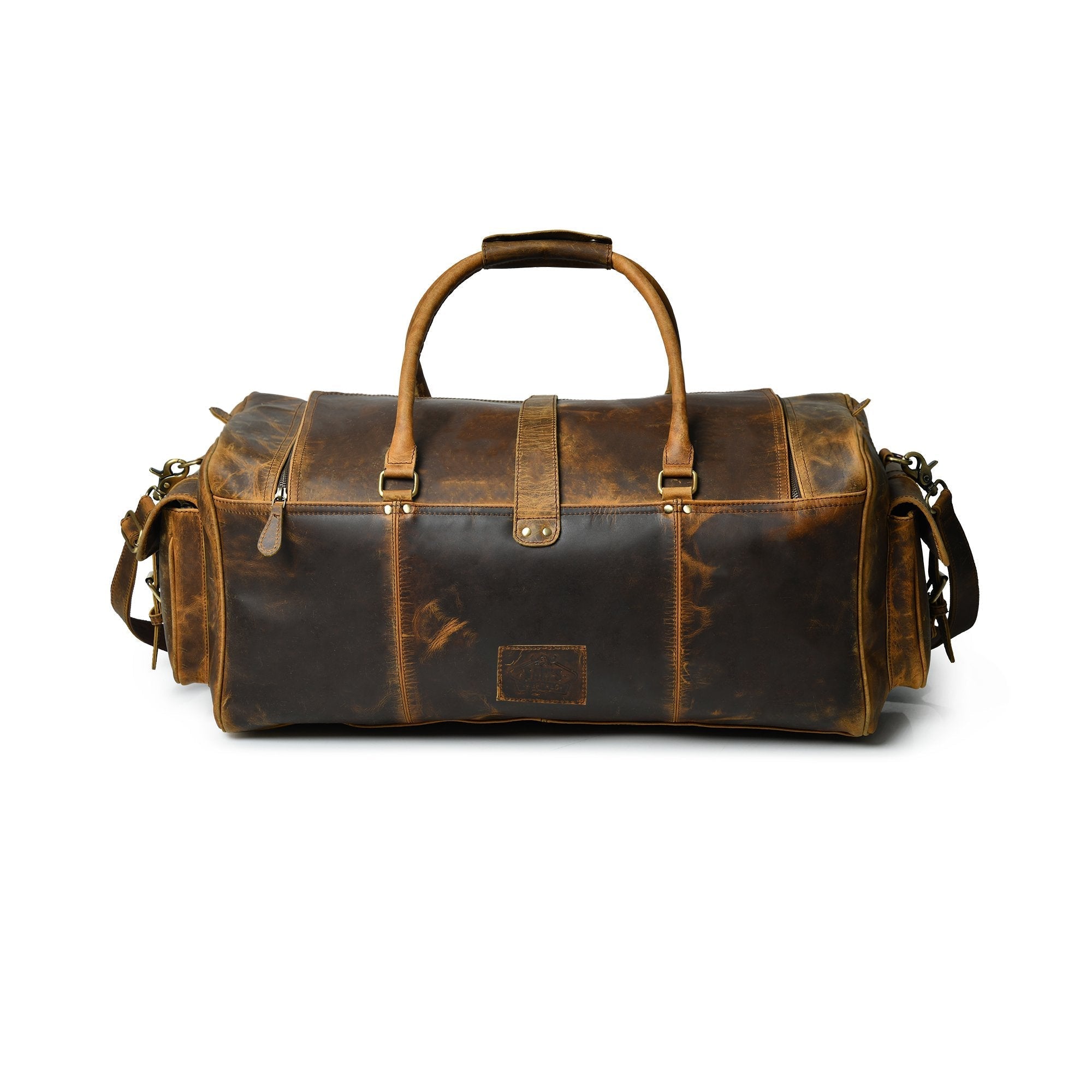 Retro Buffalo Leather Duffle Bag - Recondite Sepia
