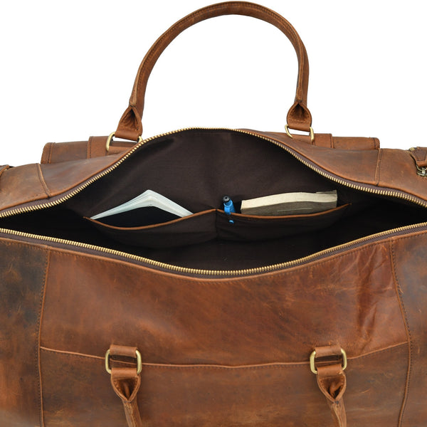 Buffalo Leather Duffel Bag - Myriad Seal