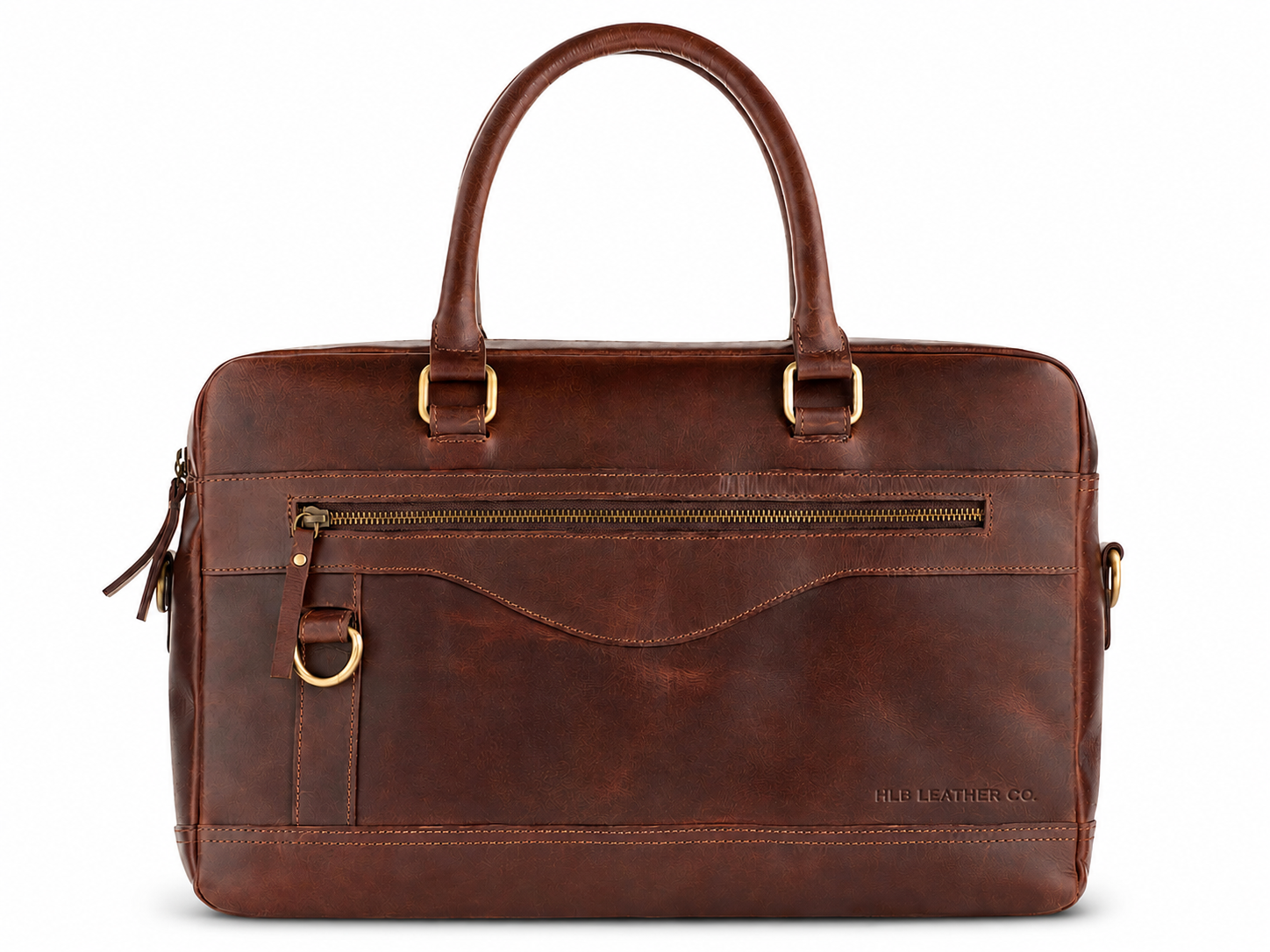 Cobalt Buffalo Leather Briefcase