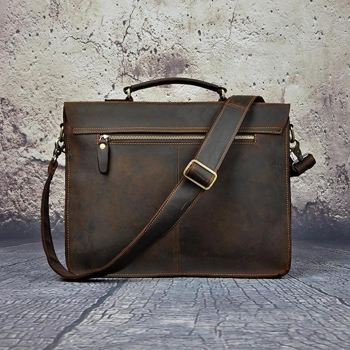 Forrest Buffalo Leather Briefcase for Men