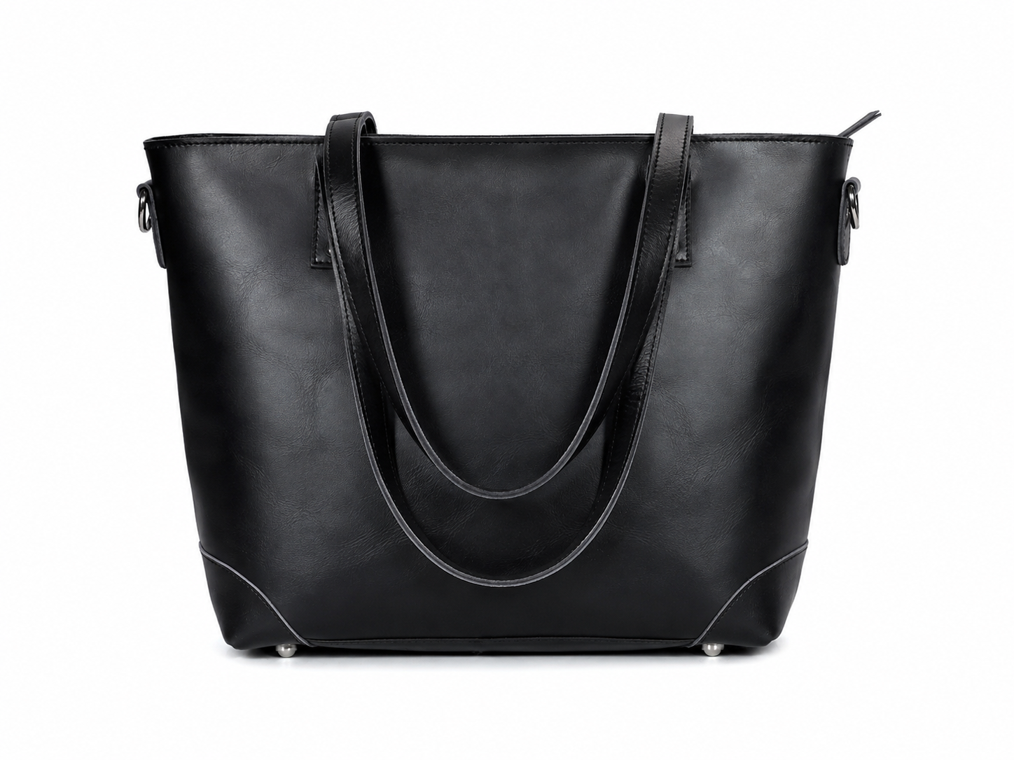 Buffalo Leather Tote Bag - Black