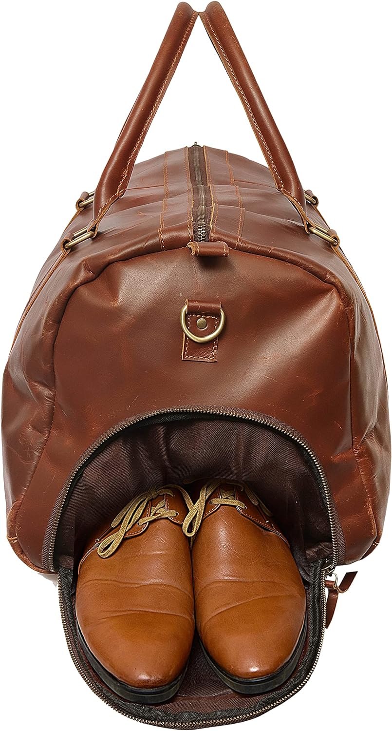 Rich Leather Duffle bag - Stylish and Durable Travel Essential