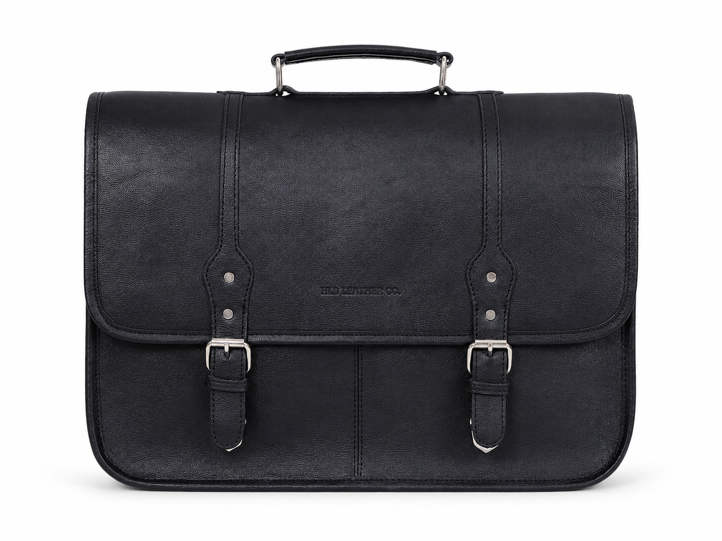 Black Buffalo Leather Messenger Bag