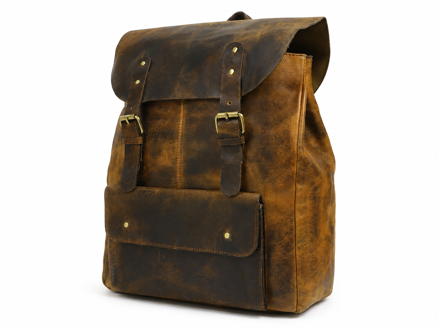 Rustic Vintage Leather Office Backpack