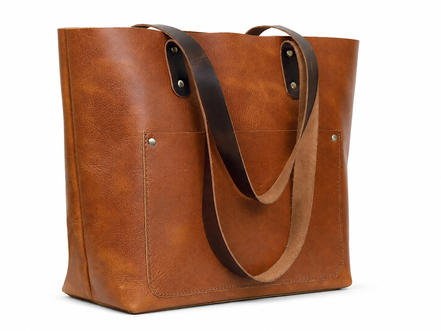 Tan Bella Buffalo Leather Tote Bag