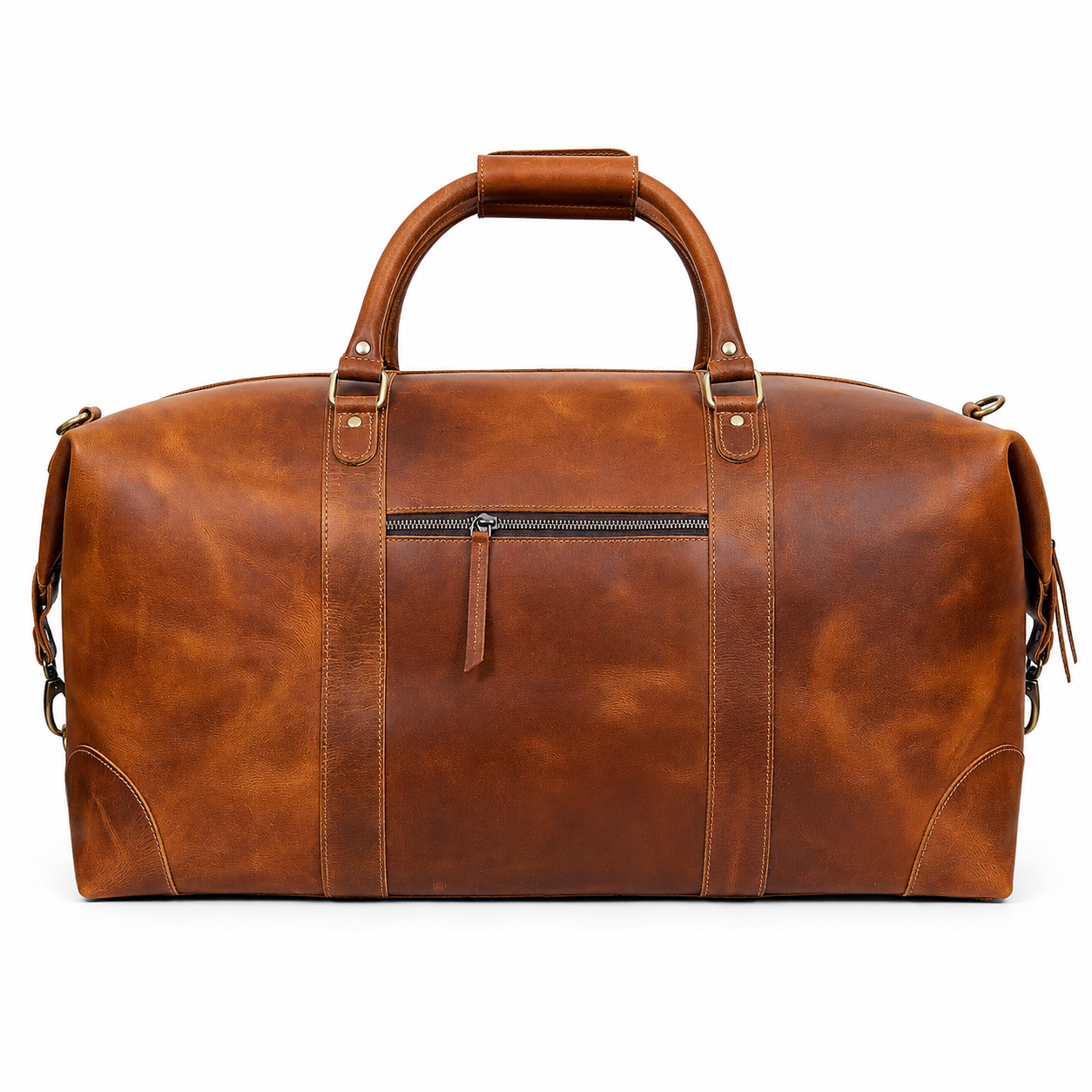 Sedona Leather Travel Duffel Bag - Tan