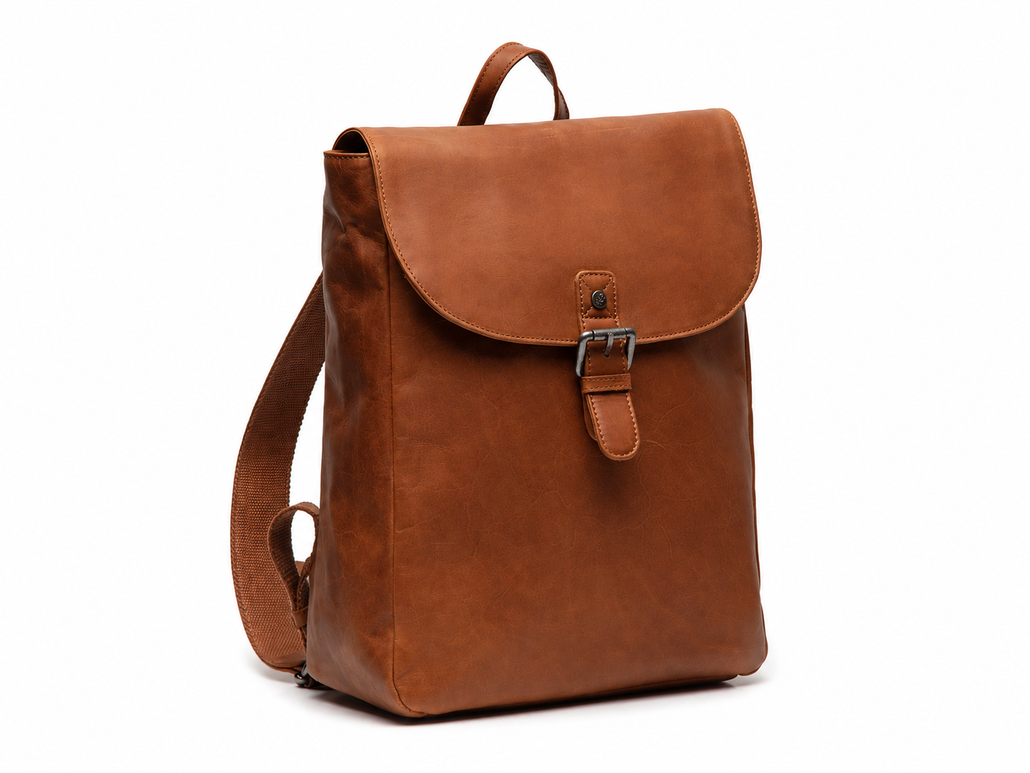 Leather Backpack Cognac Vermont