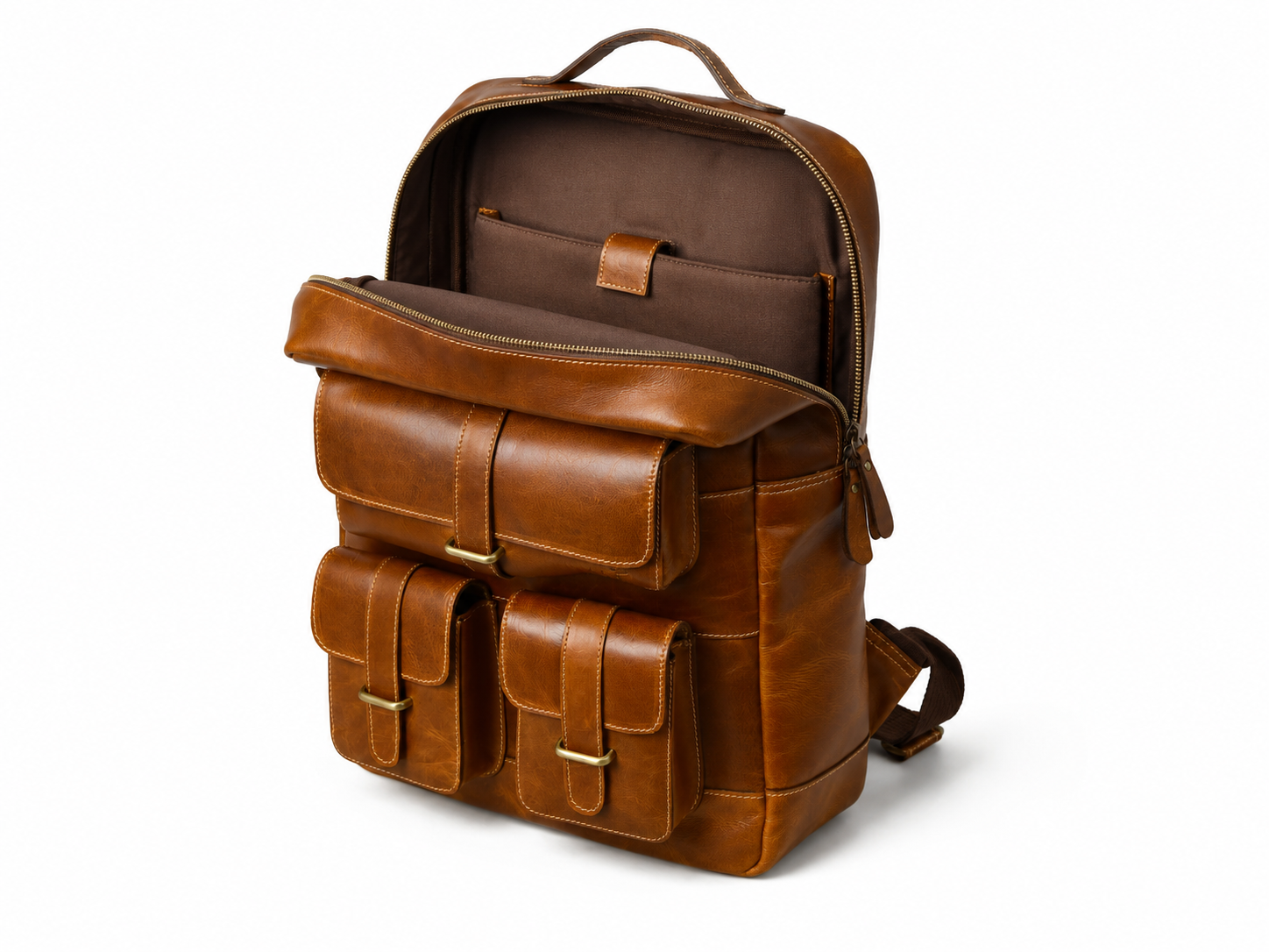 Tan Portland Laptop Backpack