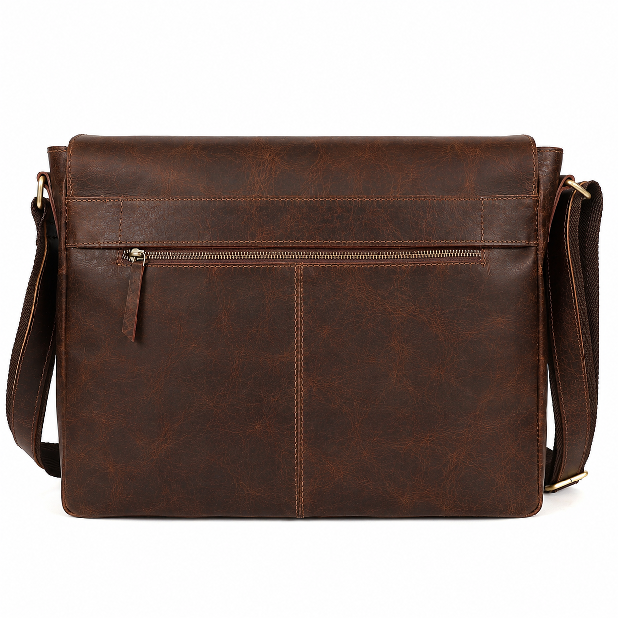 Leo Buffalo Leather Messenger Bag