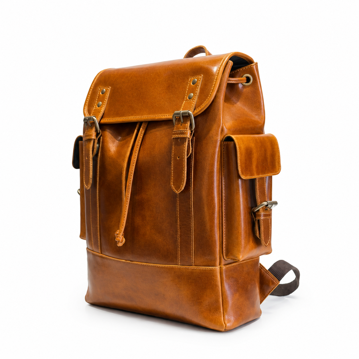 Earthen Leather Laptop Backpack, Luxury Leather