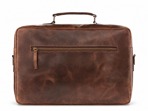 Full-Grain Buffalo Leather Briefcase