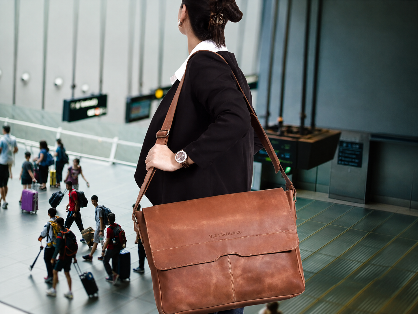 Executive Water Buffalo Leather Messenger Bag