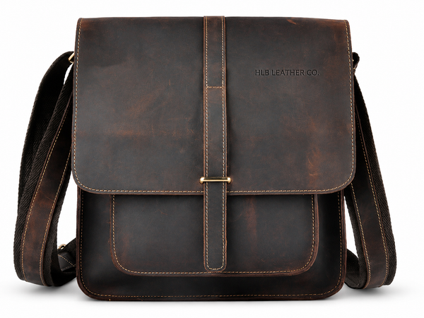 Logan Full-Grain Buffalo Leather Messenger Bag – Vintage Work & Everyday Satchel