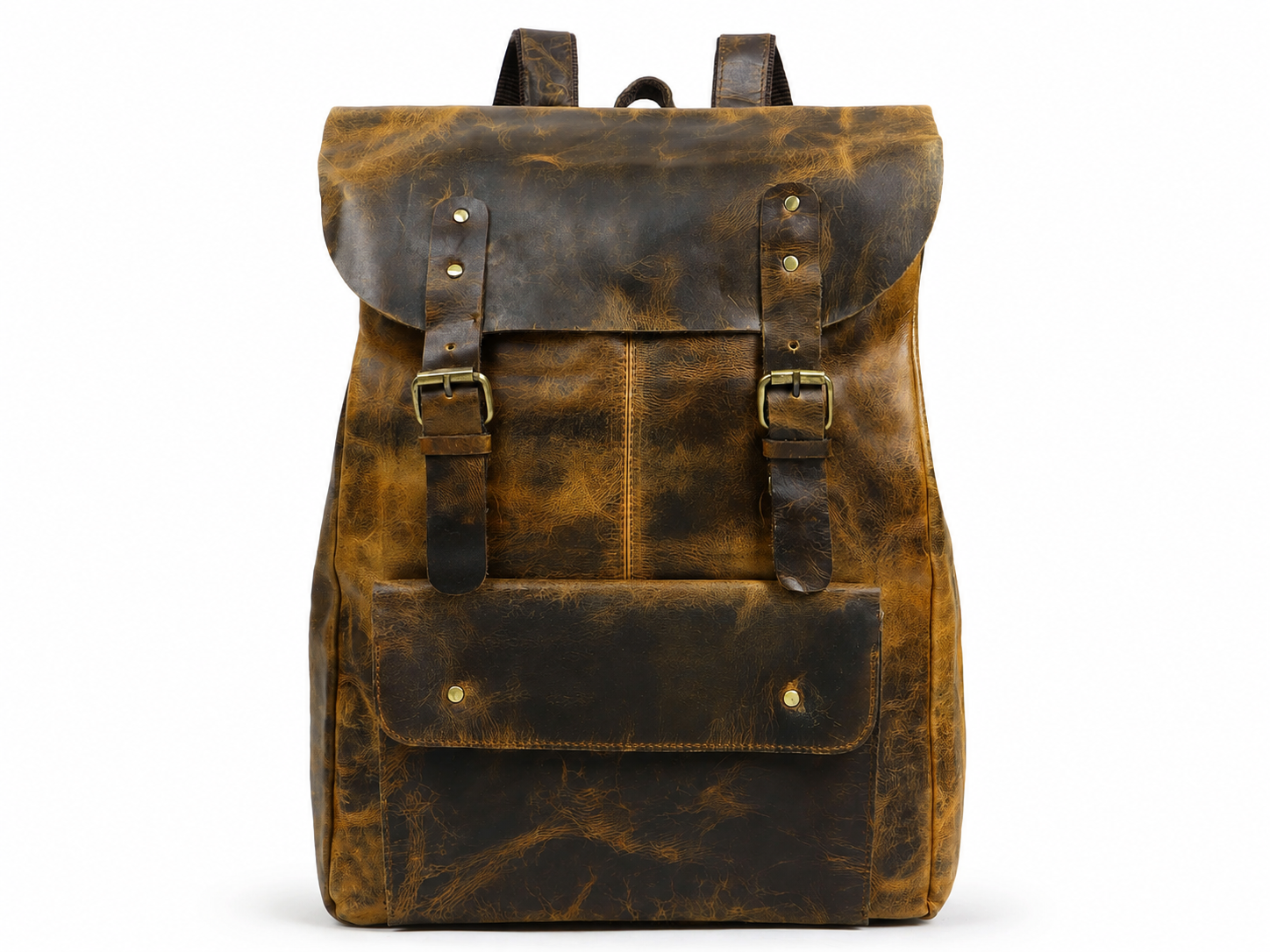 Rustic Vintage Leather Office Backpack