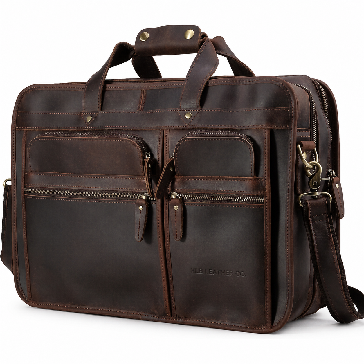 Mason Buffalo Leather Briefcase