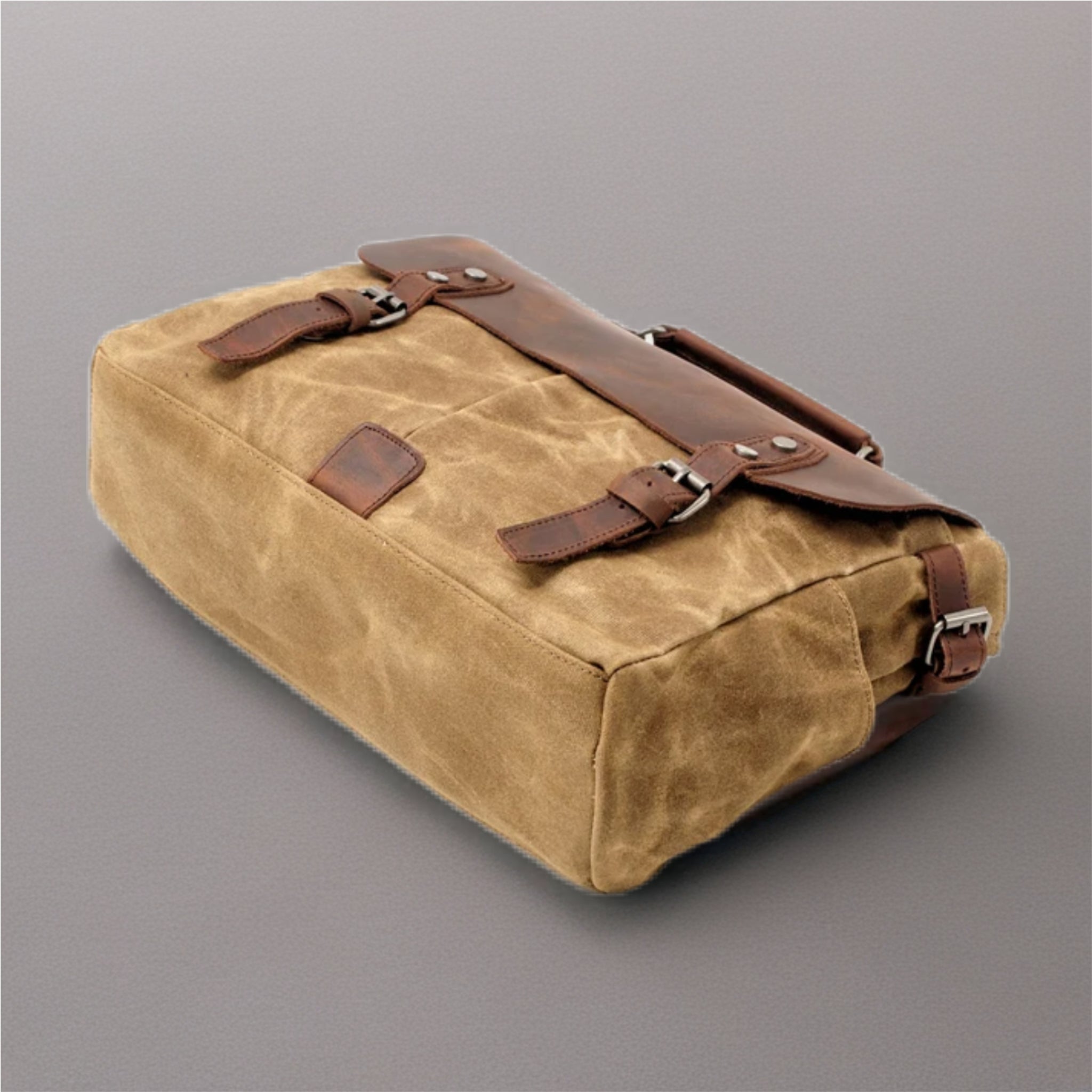 Heritage Voyager Leather & Canvas Messenger