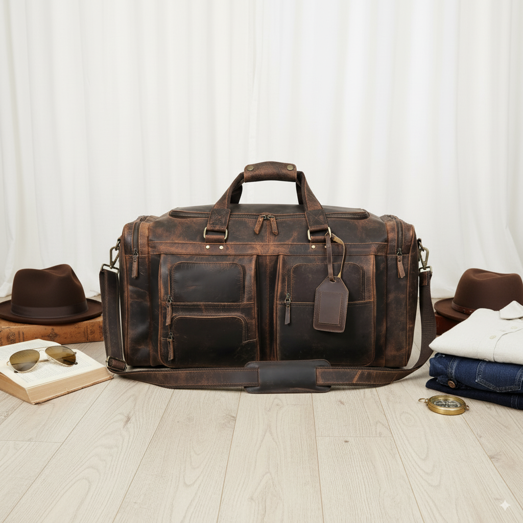 Farm Premium Buffalo Leather Duffle